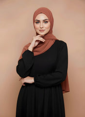 Chess Nut Draped Chiffon Hijab