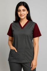 Women’s Duple Scrubs – Dark Grey hero