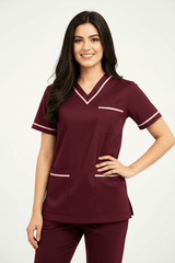 Women’s Brink Scrubs – Dark Red hero