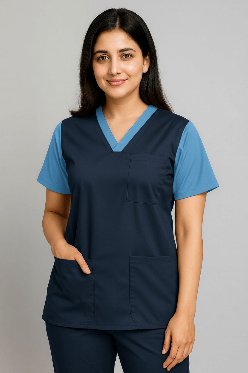 Women’s Duple Scrubs – Dark Slate Blue hero