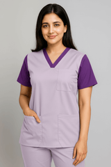 Women’s Duple Scrubs – Light Lavender hero