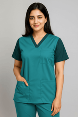 Women’s Duple Scrubs – Medium Cyan hero