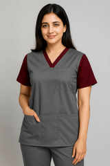 Women’s Duple Scrubs – Mid Grey hero