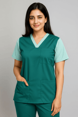Women’s Duple Scrubs – Teal Green hero
