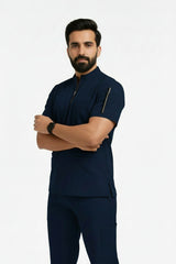 Men Zipper Collar - Cotton