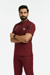 Men Zipper Collar - Cotton