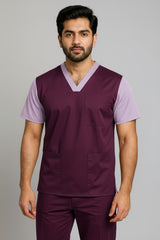 Men’s Duple Sprinter Scrubs – Deep Plum