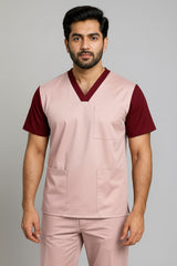 Men’s Duple Sprinter Scrubs – Soft Pink