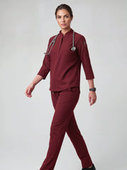 Women Mandarin Collar - Stretchable