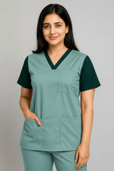 Women’s Duple Scrubs – Aqua Mist hero
