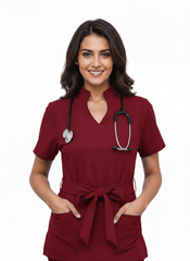 Women’s Nova Scrubs – Dark Red hero