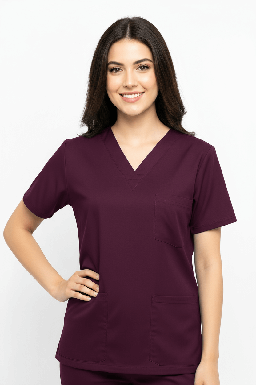Women’s Sprinter Scrubs – Deep Plum hero