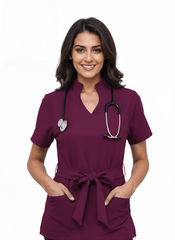 Women’s Nova Scrubs – Deep Plum hero