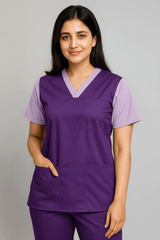Women’s Duple Scrubs – Royal Purple hero