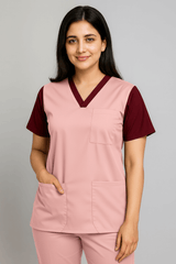 Women’s Duple Scrubs – Soft Pink hero