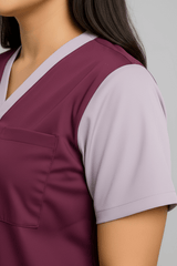 Women’s Duple Scrubs – Deep Plum gallery
