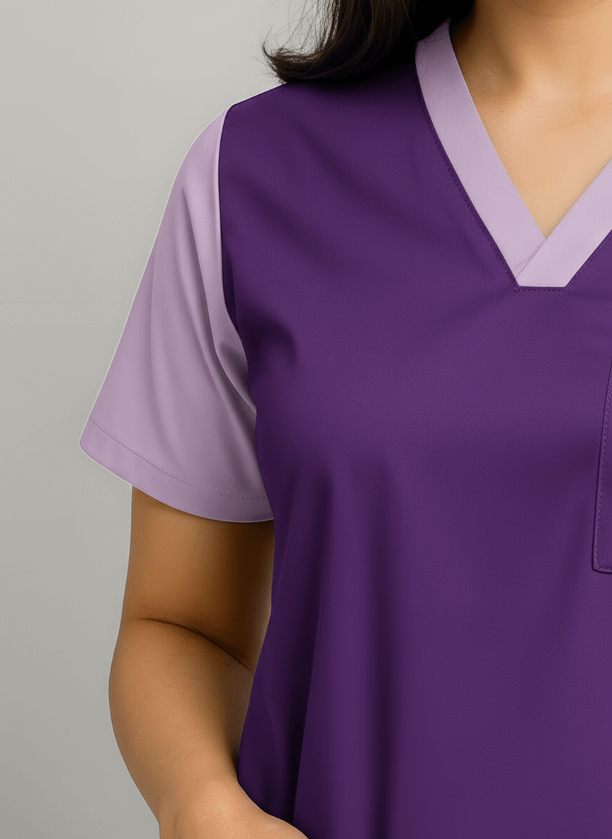 Women’s Duple Scrubs – Royal Purple gallery