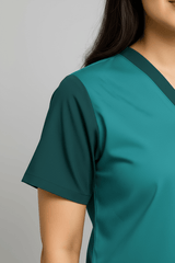 Women’s Duple Scrubs – Medium Cyan gallery