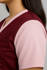 Women’s Duple Scrubs – Dark Red gallery