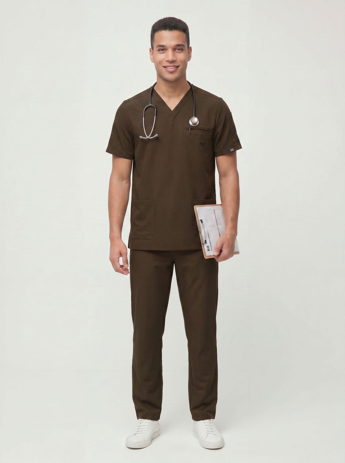 Men Zipper Pocket - Brown