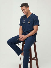 Men Zipper Pocket - Navy Blue