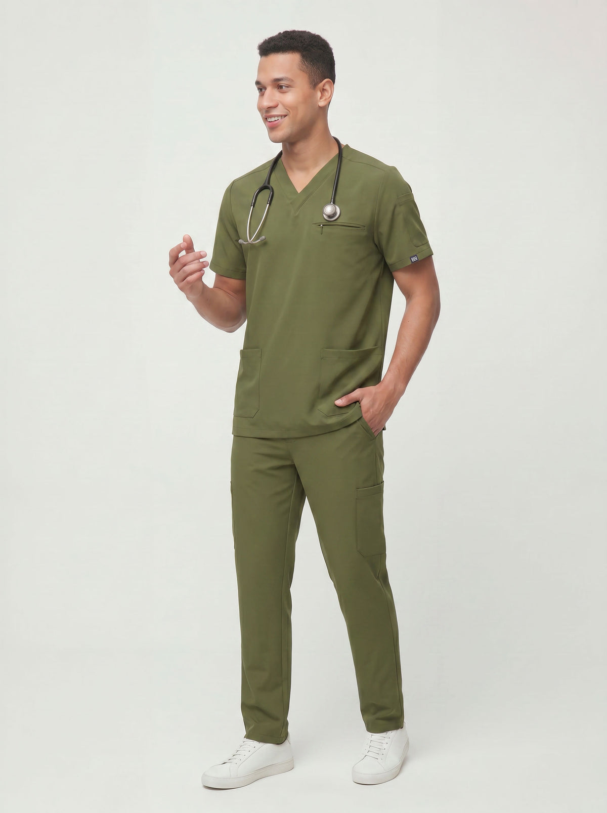 Men Zipper Pocket - Teal Green
