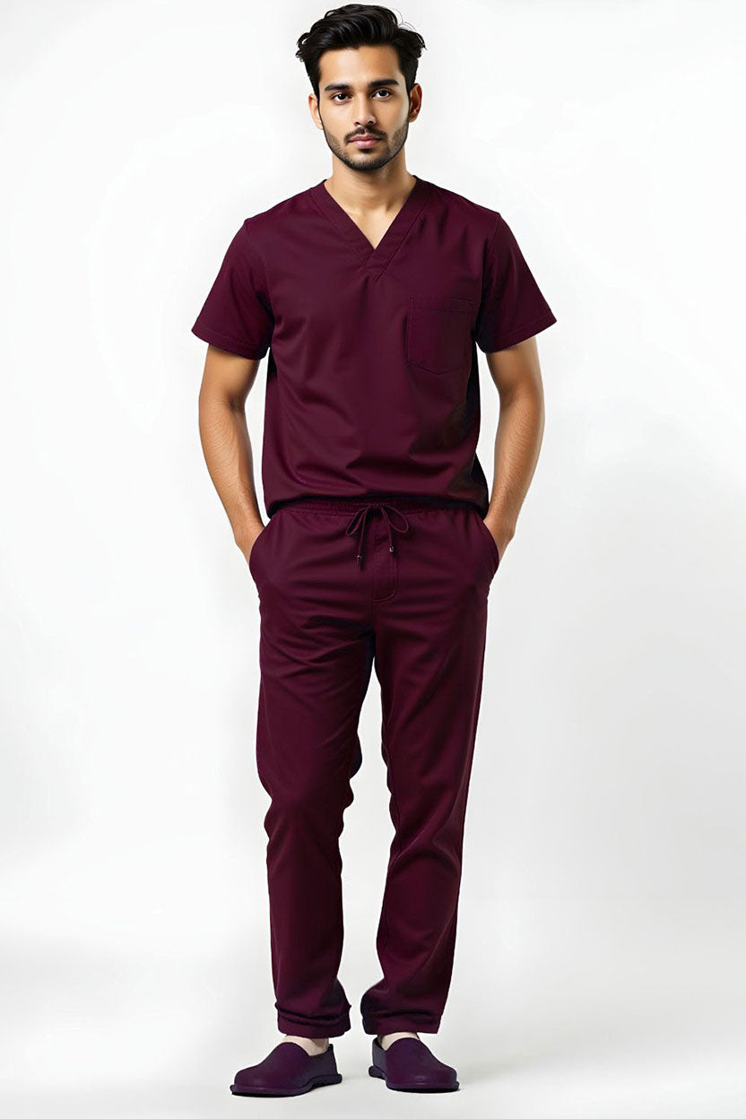 Men’s Aura Sprinter Scrubs – Deep Plum