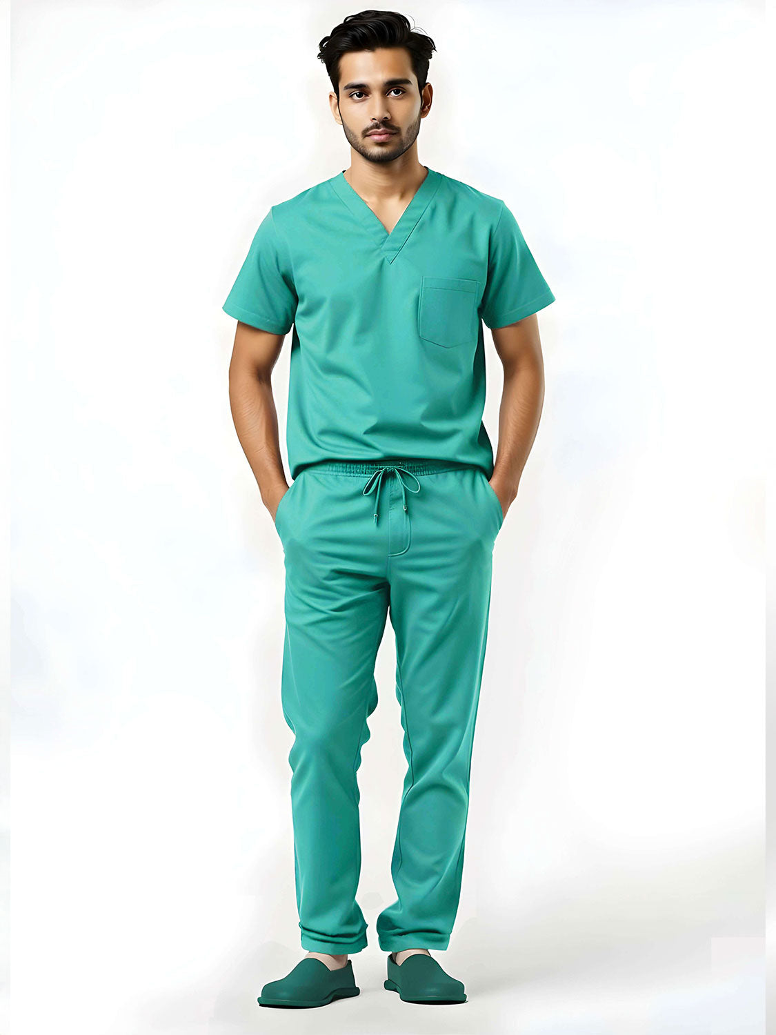 Men’s Aura Sprinter Scrubs – Medium Cyan