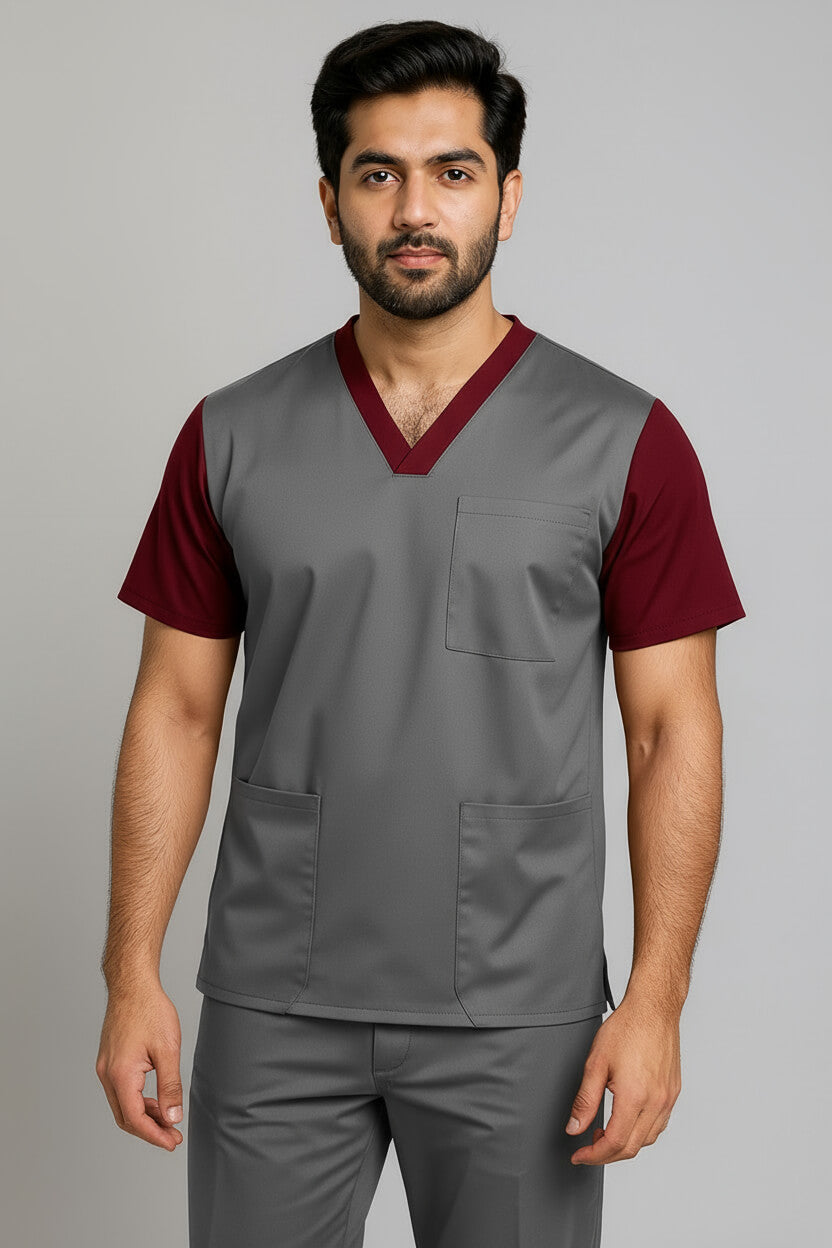 Men’s Duple Sprinter Scrubs – Mid Grey